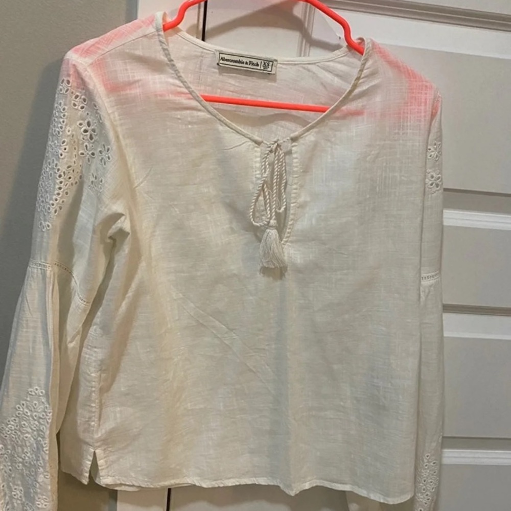 Abercrombie white long sleeve
